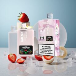 Razz Bar 40000 Puffs Jednokratna Vape Jagoda Banana_Crveni Bik Led with Power Screen Display & 1.0Ohm 2 Mesh Coil