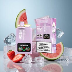 Razz Bar 40000 Puffs Jednokratna Vape Jagoda Lubenica_Grožđe Led s zaslonom za prikaz snage i 1.0 Ohm 2 Mesh Coil