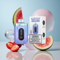 Razz Bar 50K Puffs Jednokratna Vape Jagoda Lubenica Žvakaća Guma s 2% Nikotina i 50000 Puffova
