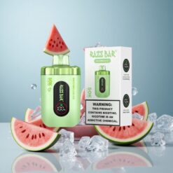 Razz Bar 50K Puffs Jednokratna Vape Lubenica Led 1.0 Ohm Mesh Coil Type-C Punjenje